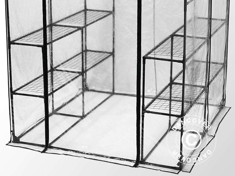 Polytunnel greenhouse XL, 1.43x1.43x1.95 m, Transparent
