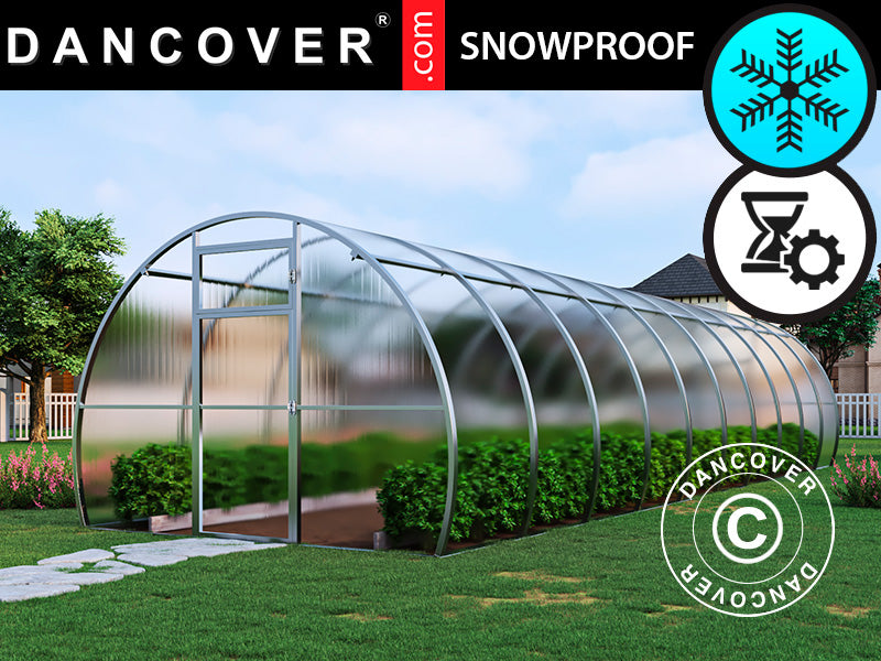 Greenhouse polycarbonate, Strong NOVA 30 m², 3x10 m, Silver