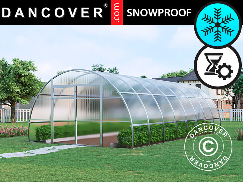 Greenhouse polycarbonate, Strong NOVA 32 m², 4x8 m, Silver