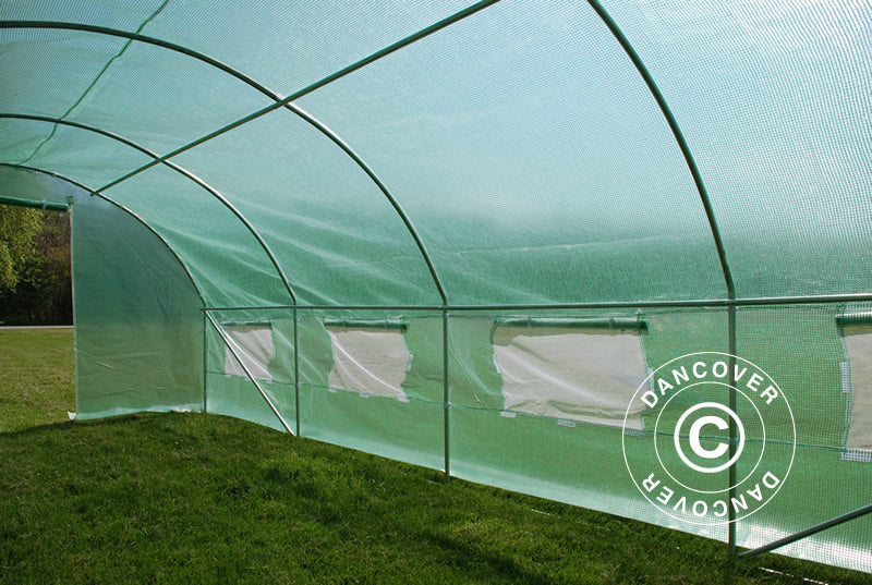 Polytunnel Greenhouse 4x6.6x2 m, 26.4 m², Green