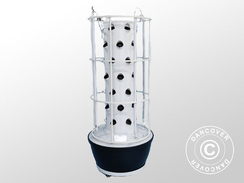 Hydroponic grow tower w/LED, 0.8x0.8x1.7 m, White