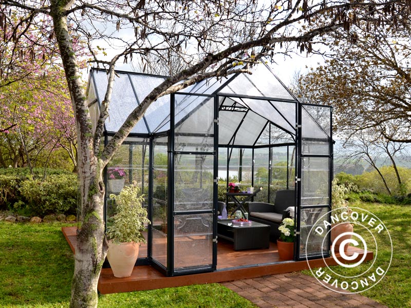 Orangery polycarbonate VICTORY, 10.41 m², Palram/Canopia, 3.66x3.05x2.69 m, Grey