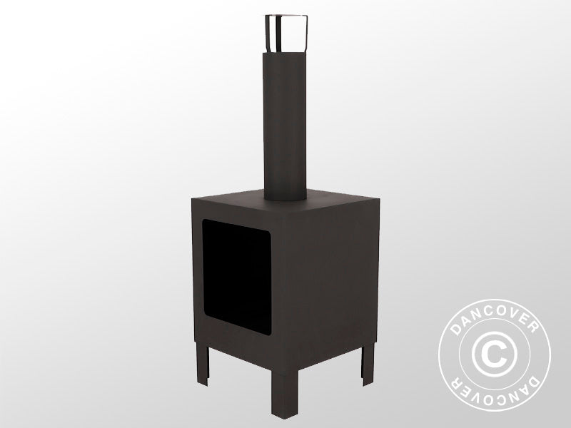 Outdoor fireplace, 38x38x108 cm, Black