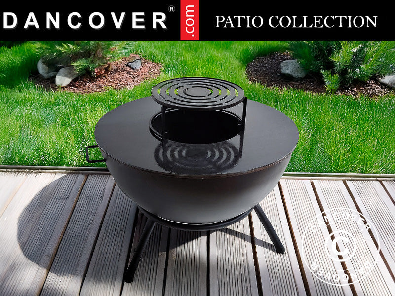 Fire Bowl Half Sphere, Ø60x40/65 cm, Black