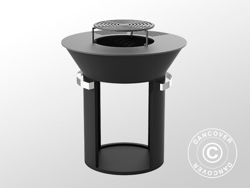 Fire Bowl w/Wood Storage, Ø93x98 cm, Black