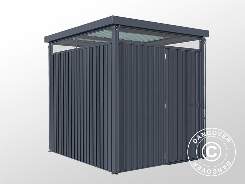 Garden shed w/skylight, 2.04x2.45x2.26 m, 5.0 m², Anthracite