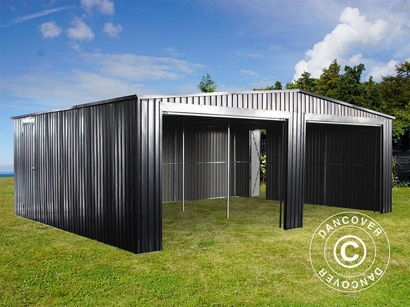 Metal garage double 6.37x5.13x2.41 m, 31.74 m², ProShed®, Anthracite