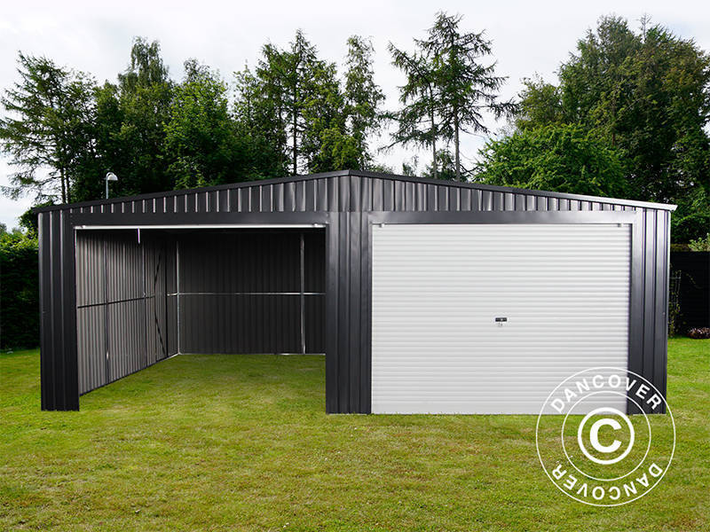 Metal garage double 6.37x5.13x2.41 m, 31.74 m², ProShed®, Anthracite