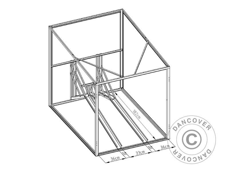 Bike shed 1.42x1.98x1.57 m ProShed®, 2.81 m², Anthracite