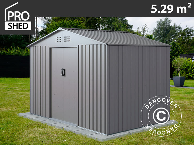 Garden Shed 2.77x1.91x1.92 m, 5.29 m², ProShed®, Aluminium Grey