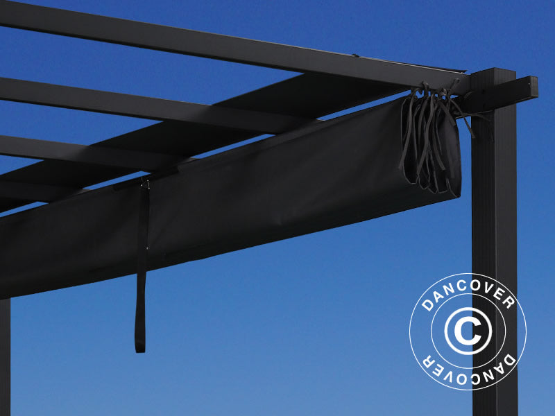 Pergola gazebo Santa Cruz, 3x4 m, Dark grey