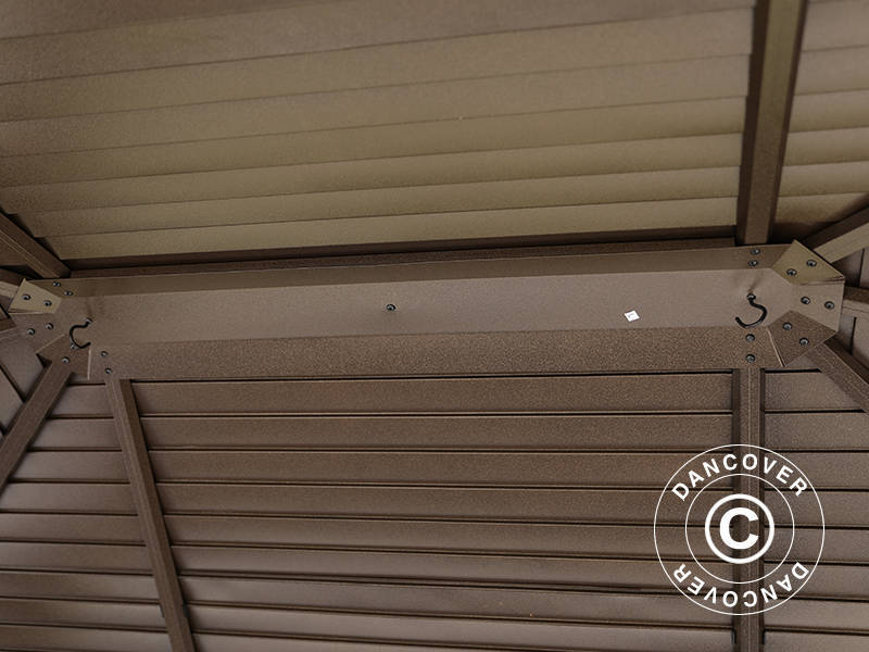 Gazebo San Luis w/curtains and mosquito net, 3x4 m, Brown