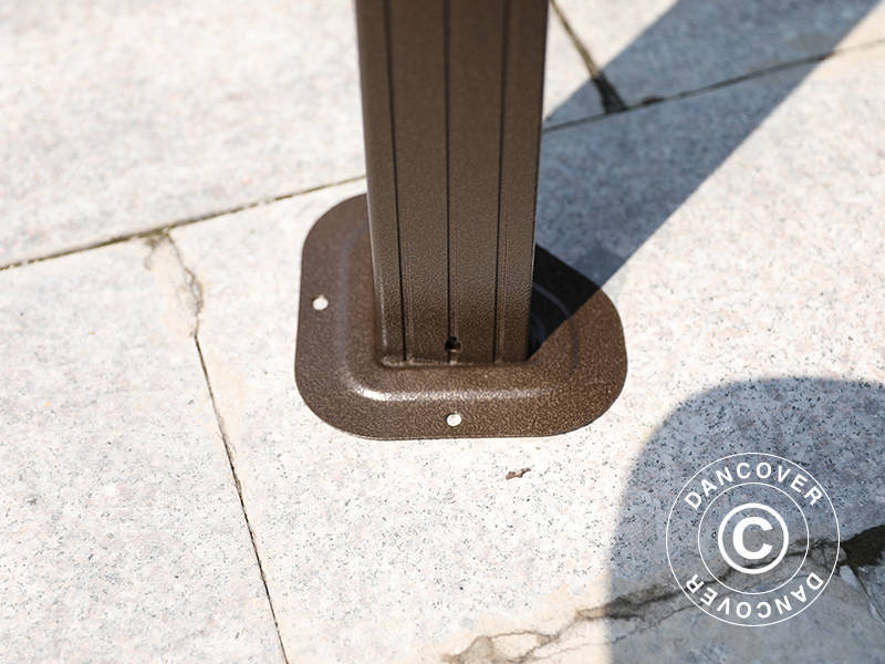 Gazebo San Luis w/curtains and mosquito net, 3x4 m, Brown