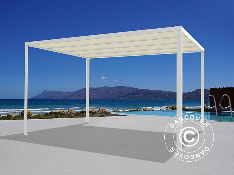 Pergola Gazebo San Fernando 3x3m White/Beige