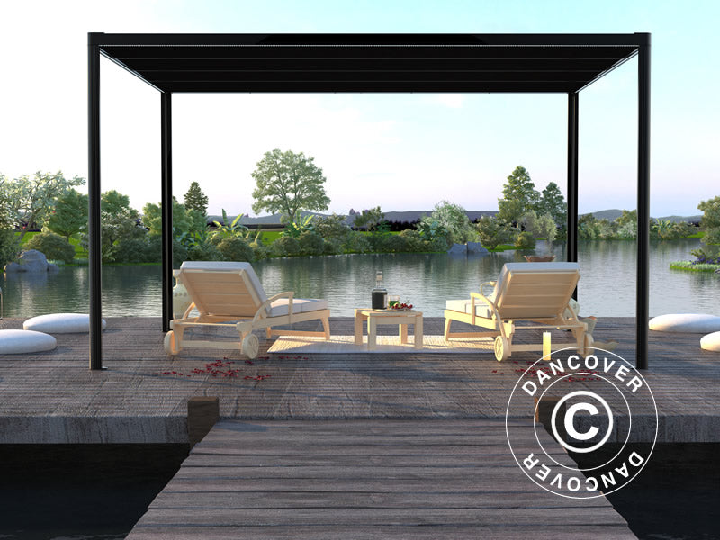 Pergola Gazebo San Fernando 4x3m Black/Dark Grey