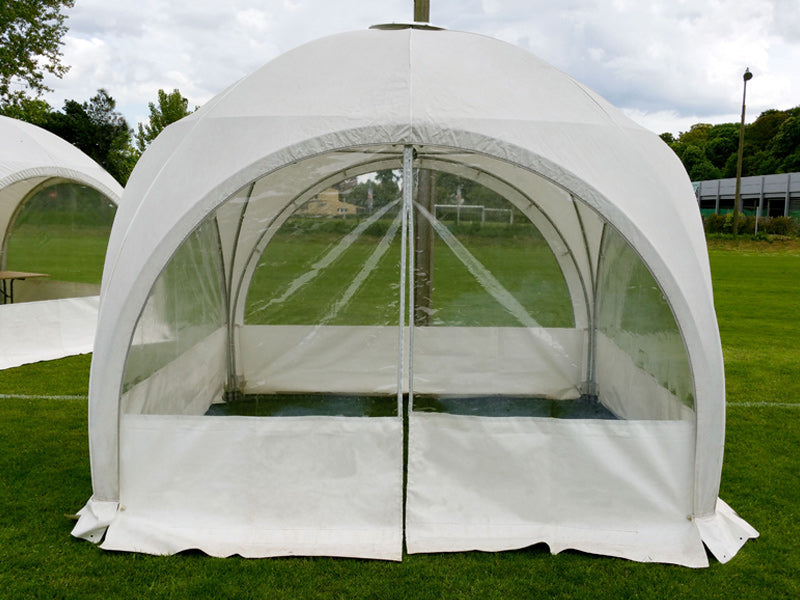 Dome marquee Multipavillon sidewall with window and zip 3x1.95 m, White