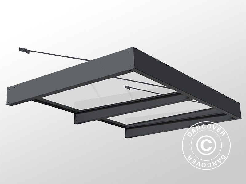 Canopy Sophia XL 2000, Palram/Canopia, 1.40x1.92x0.17 m, Dark Grey/Clear