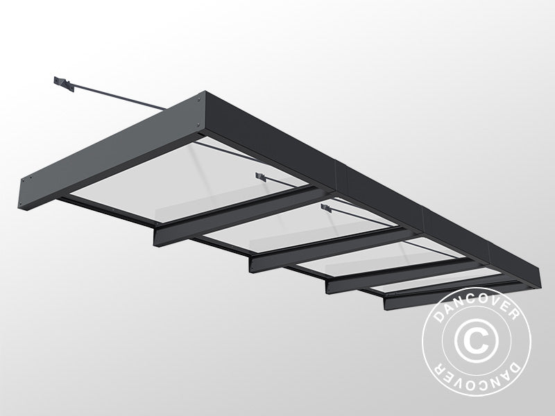 Canopy Sophia XL 4000, Palram/Canopia, 1.40x3.79x0.17 m, Dark Grey/Clear