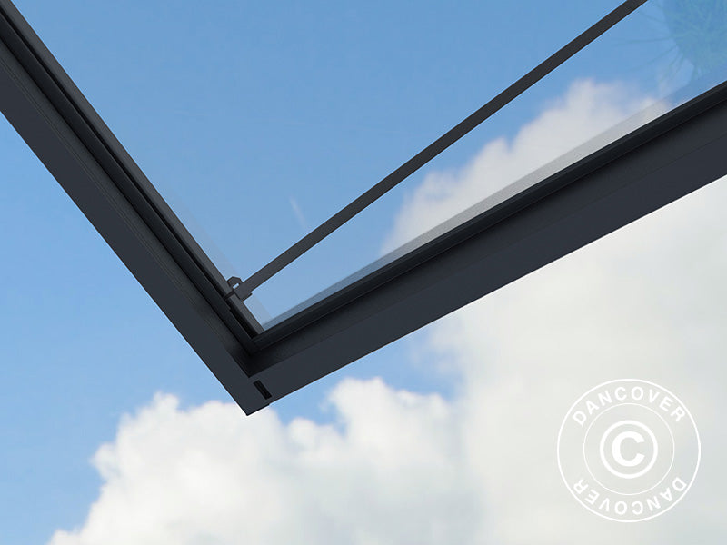 Canopy Sophia XL 5000, Palram/Canopia, 1.40x4.71x0.17 m, Dark Grey/Clear