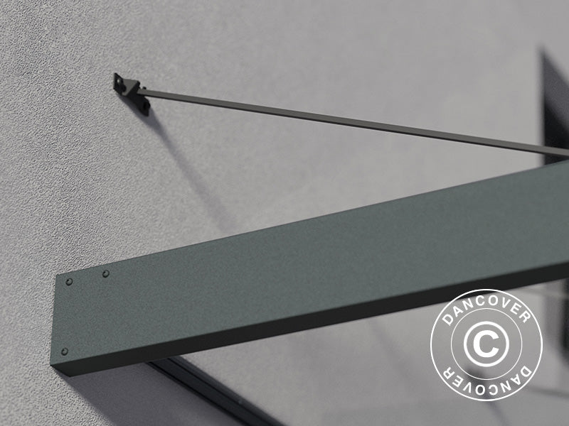 Canopy Sophia XL 5000, Palram/Canopia, 1.40x4.71x0.17 m, Dark Grey/Clear