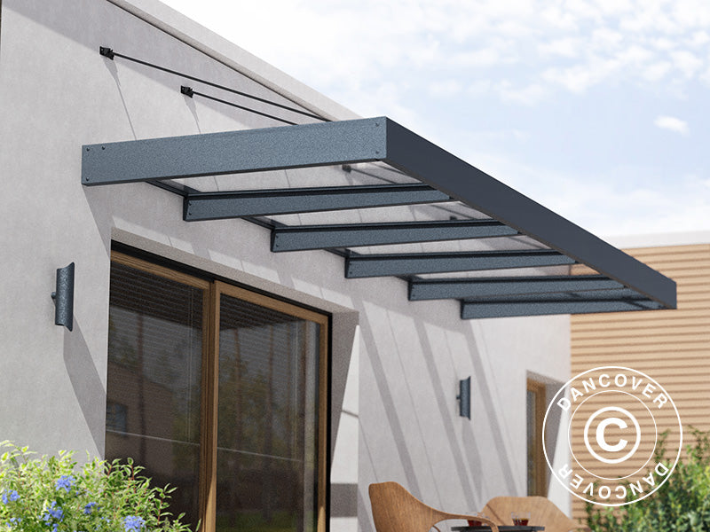 Canopy Sophia XL 5000, Palram/Canopia, 1.40x4.71x0.17 m, Dark Grey/Clear