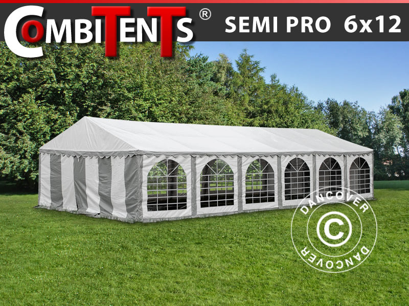 Marquee, SEMI PRO Plus CombiTents® 900 6x12 m, 4-in-1, Grey/White