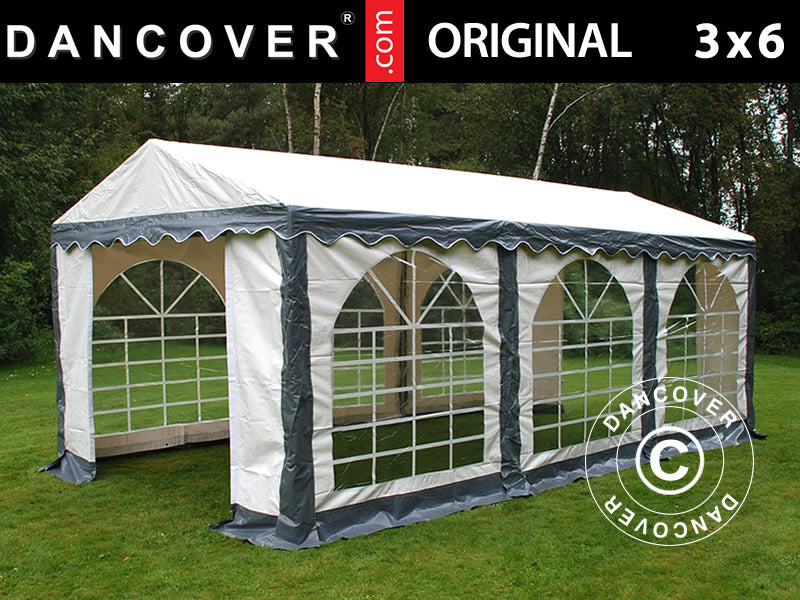 Marquee Original 3x6 m PVC 900, Grey/White