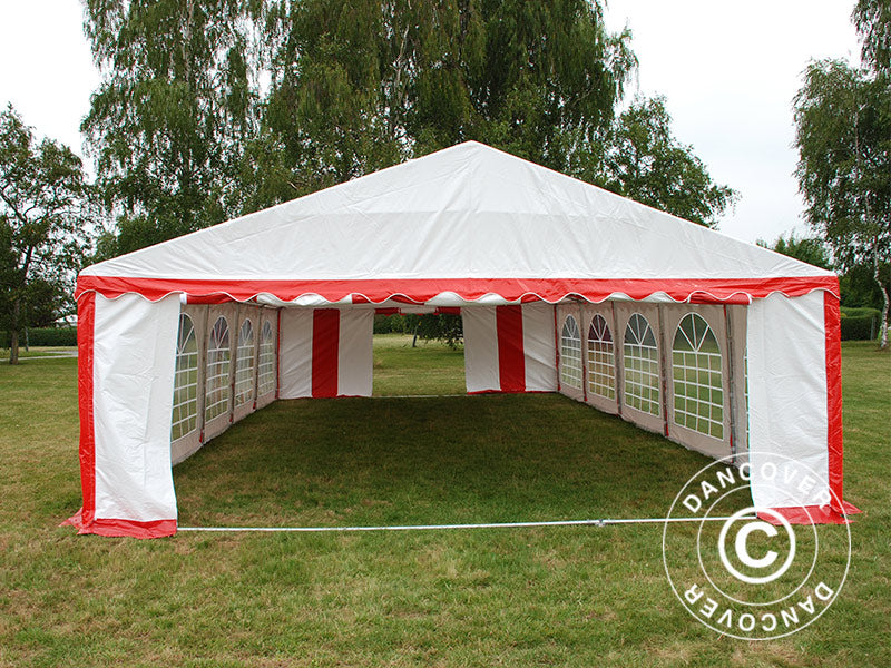 Marquee Exclusive 6x10 m PVC, Red/White