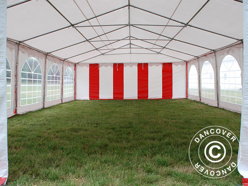 Marquee Exclusive 6x10 m PVC, Red/White