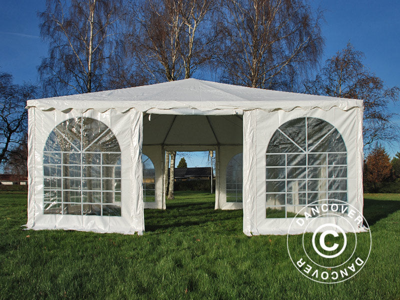 Pagoda Marquee Exclusive 7x7 m PVC, White