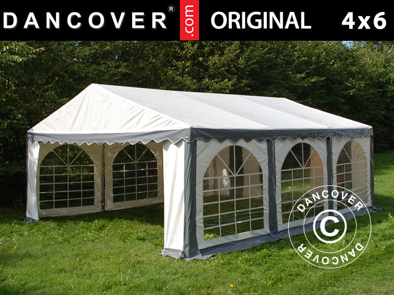 Marquee Original 4x6 m PVC 900, Grey/White