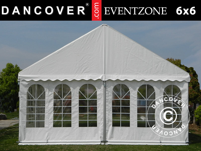 Professional Marquee EventZone 6x6 m PVC, White