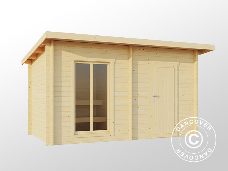Wooden sauna cabin Levi, 4x2.2 m, 8.26 m², Natural