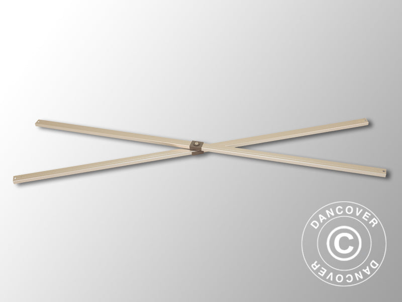 Complete scissor bar, 2 m, Grey fitting