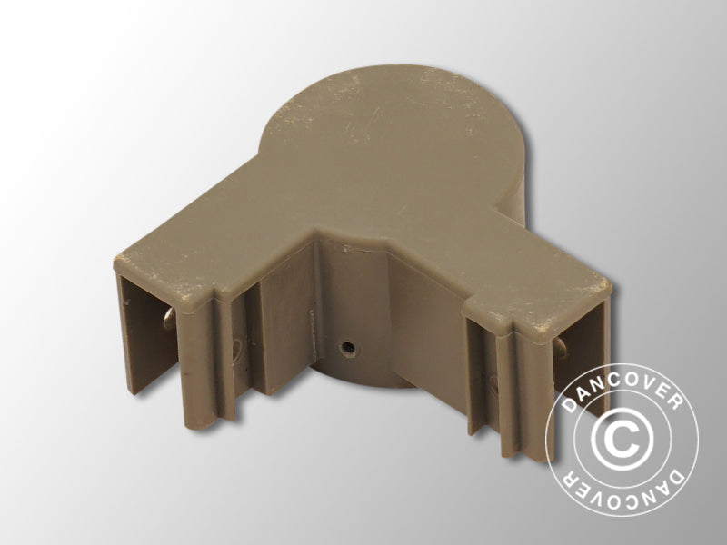 Top fitting for corner leg, Grey