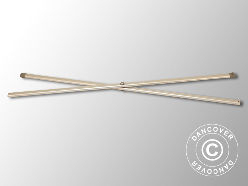 Complete scissor bar, 1.5 m, Grey fitting