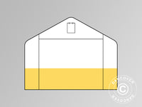 Endwall/door for storage tent/work tent PRO 4 m, PVC, White/yellow