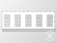 Sidewall with window for marquee PLUS 10 m , White/Grey