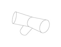 3-ways connector, Ø42 mm, 140°