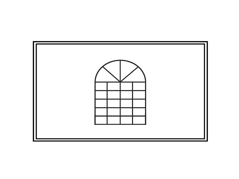 Sidewall w/window for PartyZone Pagoda , 4m, White