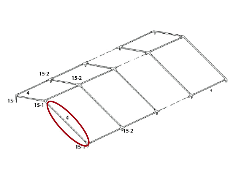 Tube for roof, Ø50 mm, 2030 mm