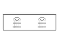 Sidewall w/window for PartyZone Pagoda, 5m, White