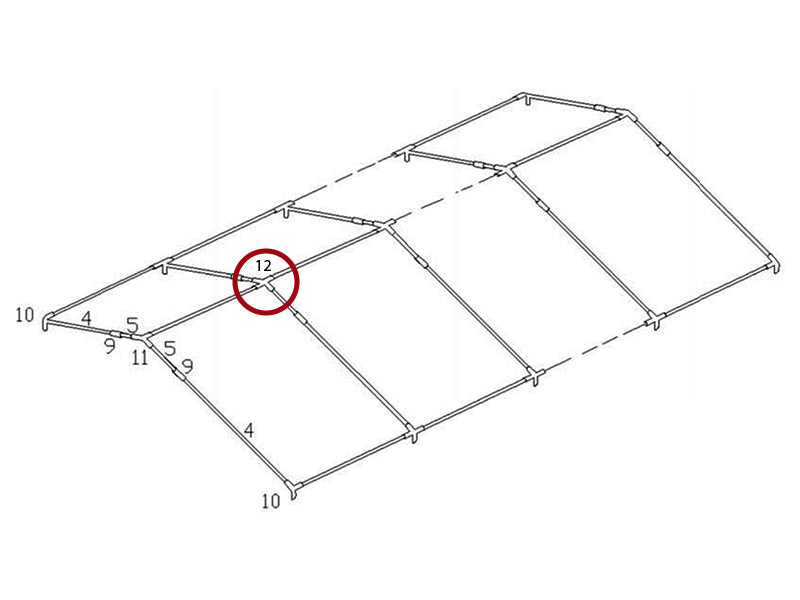 4-ways connector, Ø42+Ø54 mm, 140°
