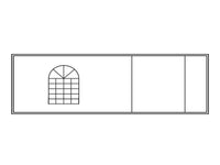 Sidewall w/door for PartyZone Pagoda, 6m, White