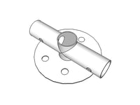 2-ways ground bar connector, Ø42 mm, 250x50 mm