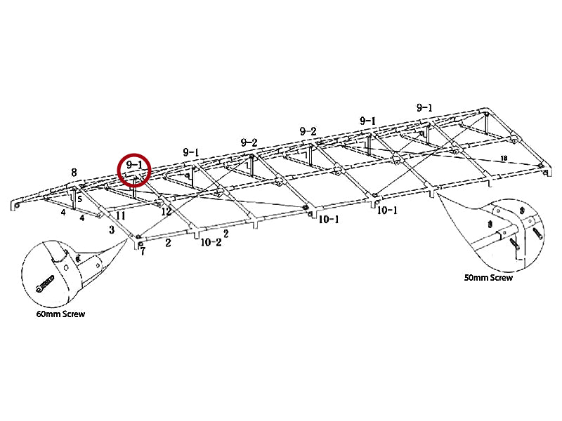 4-ways connector, Ø42 Ø54 mm, 140°