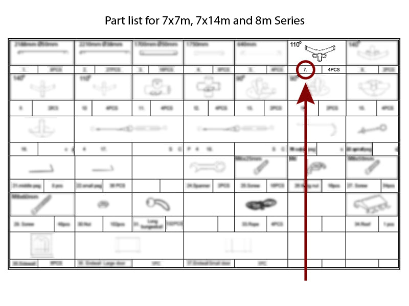 3-ways connector, Ø42+Ø54 mm, 110°