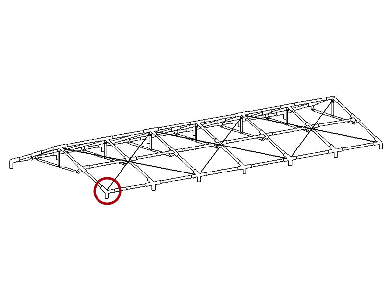 3-ways connector, Ø42+Ø54 mm, 110°