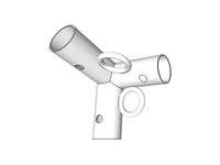 3-ways connector, Ø42+Ø54 mm, 110°