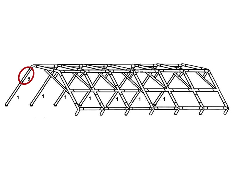 Standing leg, Ø50 mm, 400 mm